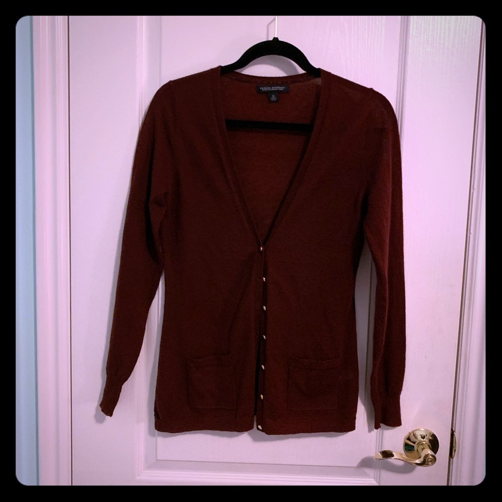 Banana Republic Burgundy Boyfriend Cardigan